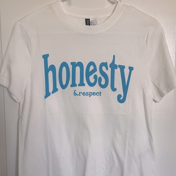 H&M Tops - Honesty & Respect White T-Shirt | H&M